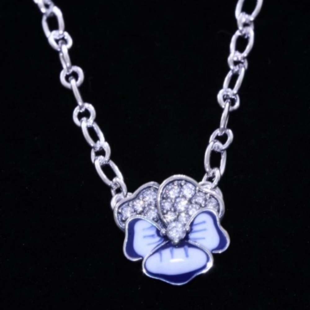 Pandora Sterling Silver Pansy Pendant